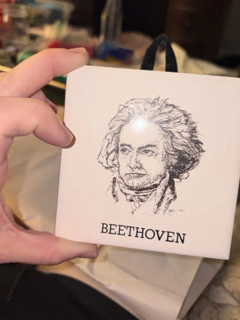 2 Classical Music Artist Wall Tiles - Beethoven and Chopin (2of 4) EUC